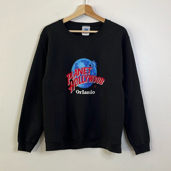 Planet Hollywood Orlando Vintage Sweatshirt 1990s in Black‎ size medium - Picture 1 of 9